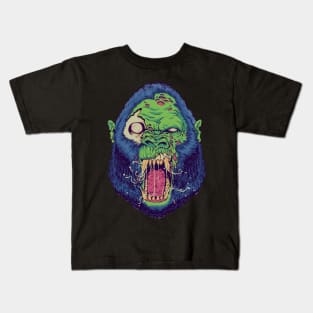 Zombie Martian green Gorilla attack Kids T-Shirt